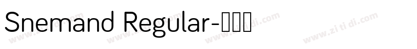 Snemand Regular字体转换